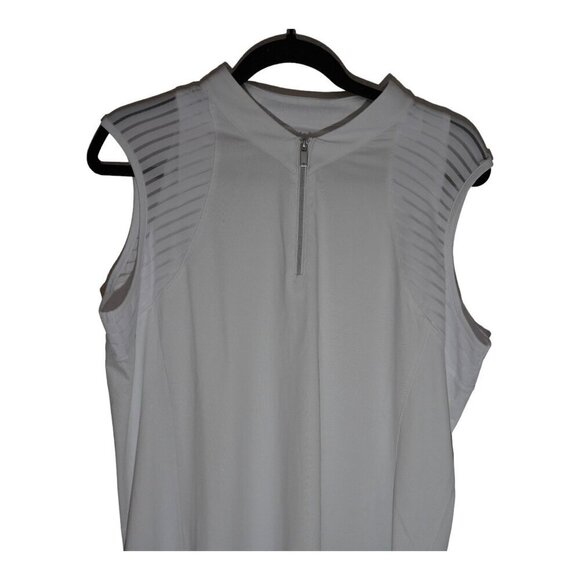 Tail Womens Sleeveless White Half Zip Golf Top Shirt White Outdoor Summer Sports - Picture 2 of 5